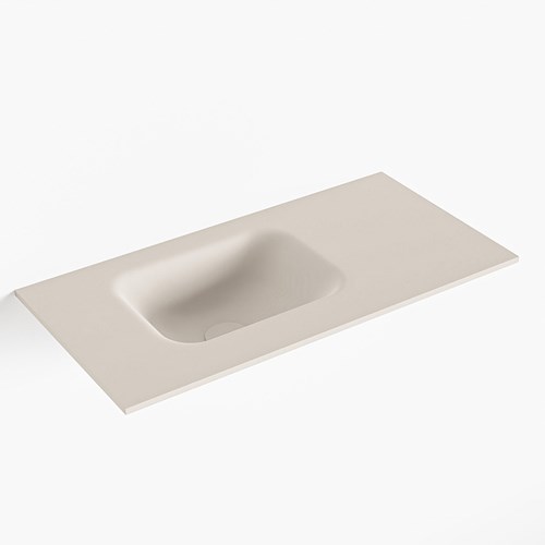 LEX Linen solid surface inleg wastafel voor toiletmeubel 60cm. Positie wasbak links