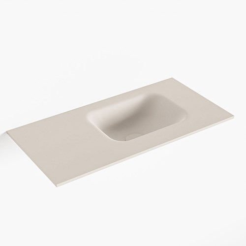 LEX Linen solid surface inleg wastafel voor toiletmeubel 60cm. Positie wasbak rechts