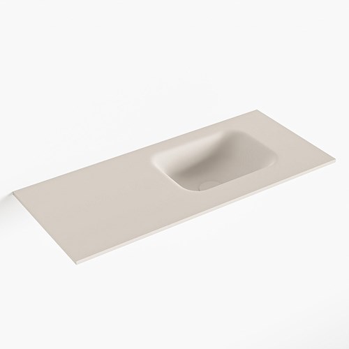 LEX Linen solid surface inleg wastafel voor toiletmeubel 70cm. Positie wasbak rechts