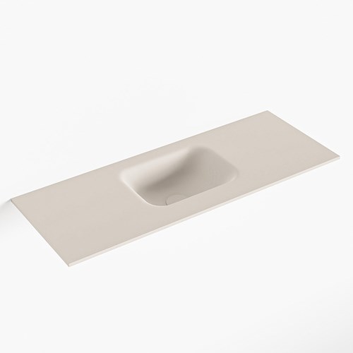 LEX Linen solid surface inleg wastafel voor toiletmeubel 80cm. Positie wasbak midden