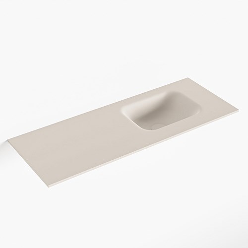 LEX Linen solid surface inleg wastafel voor toiletmeubel 80cm. Positie wasbak rechts