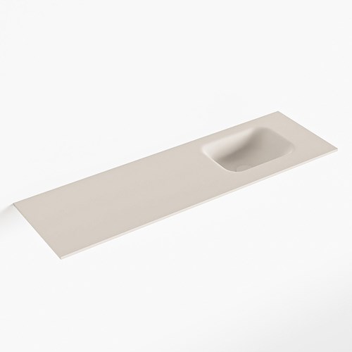 LEX Linen solid surface inleg wastafel voor toiletmeubel 100cm. Positie wasbak rechts