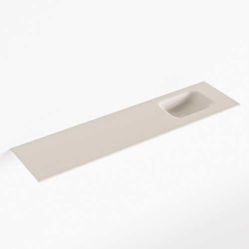 LEX Linen solid surface inleg wastafel voor toiletmeubel 120cm. Positie wasbak rechts