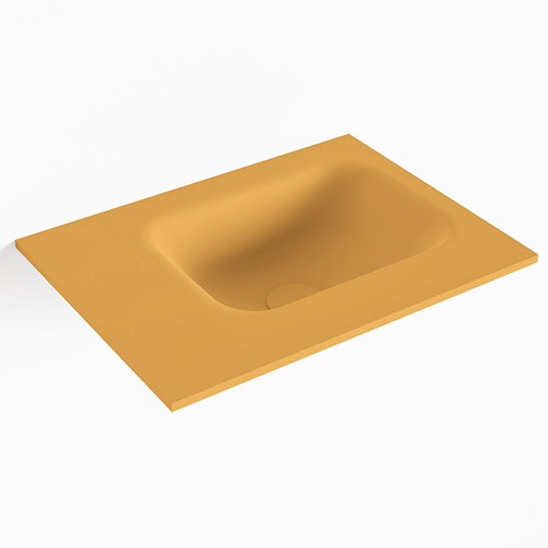 LEX Ocher solid surface inleg wastafel voor toiletmeubel 40cm. Positie wasbak rechts