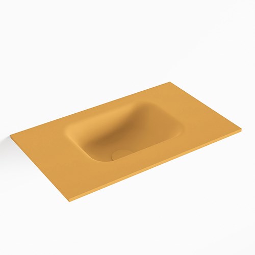 LEX Ocher solid surface inleg wastafel voor toiletmeubel 50cm. Positie wasbak midden