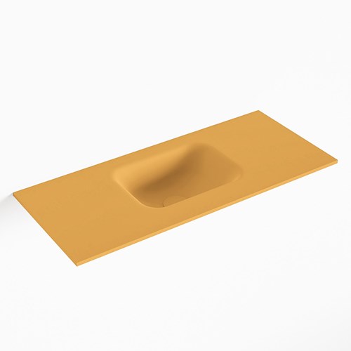 LEX Ocher solid surface inleg wastafel voor toiletmeubel 70cm. Positie wasbak midden
