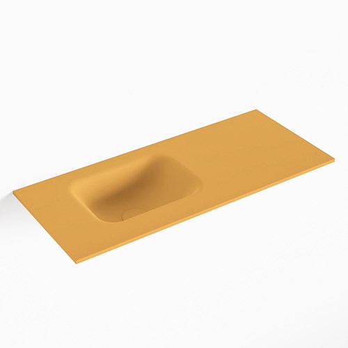 LEX Ocher solid surface inleg wastafel voor toiletmeubel 70cm. Positie wasbak links
