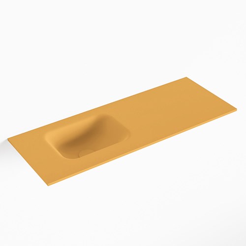 LEX Ocher solid surface inleg wastafel voor toiletmeubel 80cm. Positie wasbak links