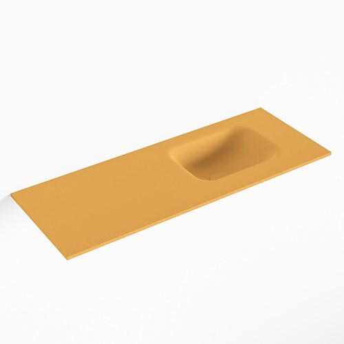 LEX Ocher solid surface inleg wastafel voor toiletmeubel 80cm. Positie wasbak rechts