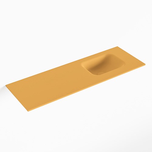 LEX Ocher solid surface inleg wastafel voor toiletmeubel 90cm. Positie wasbak rechts
