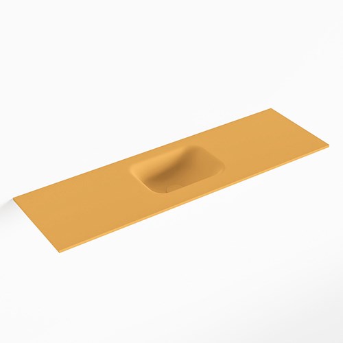 LEX Ocher solid surface inleg wastafel voor toiletmeubel 100cm. Positie wasbak midden