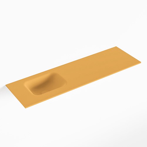 LEX Ocher solid surface inleg wastafel voor toiletmeubel 100cm. Positie wasbak links