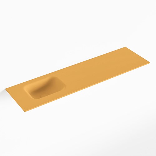 LEX Ocher solid surface inleg wastafel voor toiletmeubel 110cm. Positie wasbak links