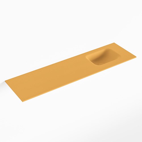 LEX Ocher solid surface inleg wastafel voor toiletmeubel 110cm. Positie wasbak rechts