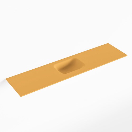LEX Ocher solid surface inleg wastafel voor toiletmeubel 120cm. Positie wasbak midden