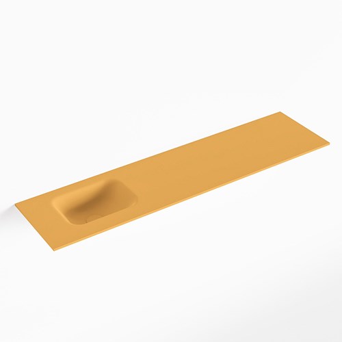 LEX Ocher solid surface inleg wastafel voor toiletmeubel 120cm. Positie wasbak links