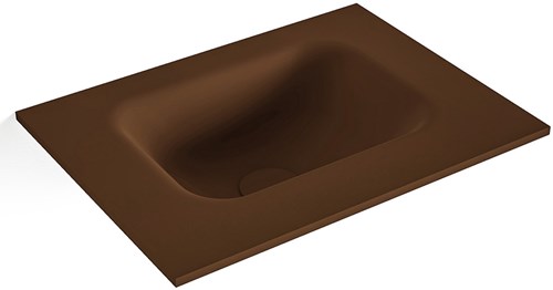 LEX Rust solid surface inleg wastafel voor toiletmeubel 40cm. Positie wasbak midden