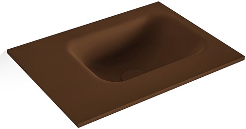 LEX Rust solid surface inleg wastafel voor toiletmeubel 40cm. Positie wasbak rechts