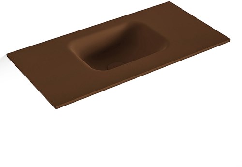LEX Rust solid surface inleg wastafel voor toiletmeubel 60cm. Positie wasbak midden