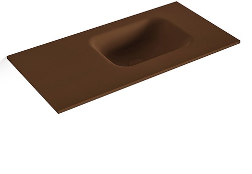 LEX Rust solid surface inleg wastafel voor toiletmeubel 60cm. Positie wasbak rechts