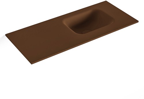 LEX Rust solid surface inleg wastafel voor toiletmeubel 70cm. Positie wasbak rechts