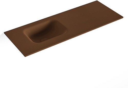 LEX Rust solid surface inleg wastafel voor toiletmeubel 80cm. Positie wasbak links
