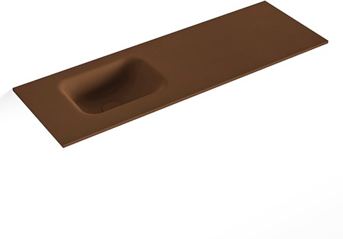 LEX Rust solid surface inleg wastafel voor toiletmeubel 90cm. Positie wasbak links