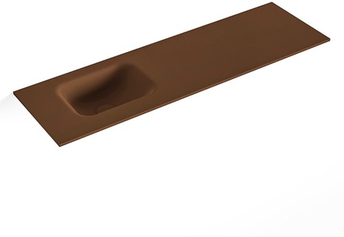 LEX Rust solid surface inleg wastafel voor toiletmeubel 100cm. Positie wasbak links