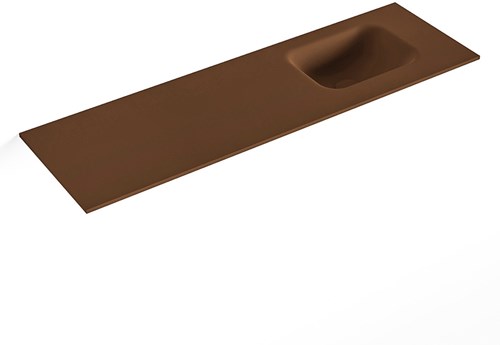 LEX Rust solid surface inleg wastafel voor toiletmeubel 100cm. Positie wasbak rechts