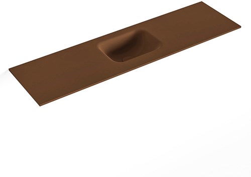 LEX Rust solid surface inleg wastafel voor toiletmeubel 110cm. Positie wasbak midden