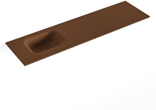 LEX Rust solid surface inleg wastafel voor toiletmeubel 110cm. Positie wasbak links