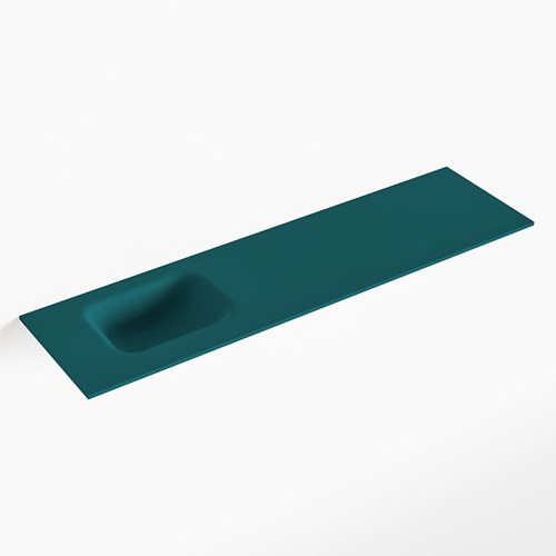 LEX Smag solid surface inleg wastafel voor toiletmeubel 110cm. Positie wasbak links