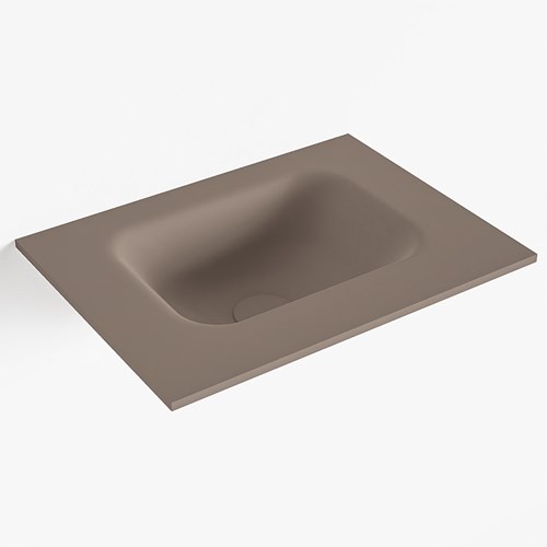 LEX Smoke solid surface inleg wastafel voor toiletmeubel 40cm. Positie wasbak midden