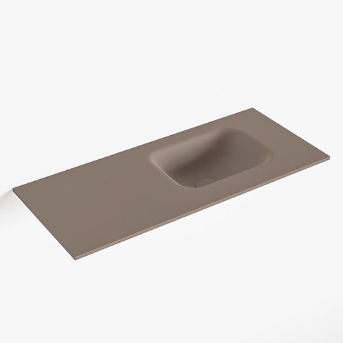 LEX Smoke solid surface inleg wastafel voor toiletmeubel 70cm. Positie wasbak rechts