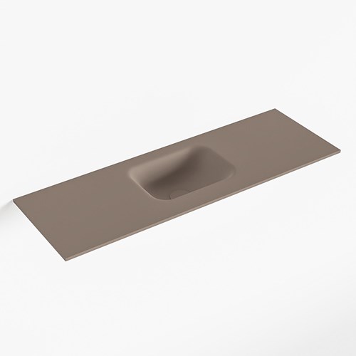 LEX Smoke solid surface inleg wastafel voor toiletmeubel 90cm. Positie wasbak midden