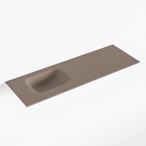 LEX Smoke solid surface inleg wastafel voor toiletmeubel 90cm. Positie wasbak links