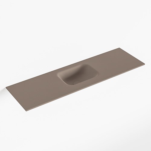 LEX Smoke solid surface inleg wastafel voor toiletmeubel 100cm. Positie wasbak midden