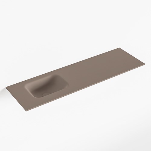 LEX Smoke solid surface inleg wastafel voor toiletmeubel 100cm. Positie wasbak links
