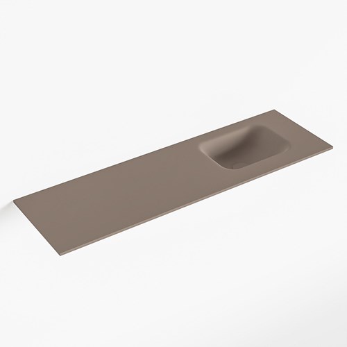 LEX Smoke solid surface inleg wastafel voor toiletmeubel 100cm. Positie wasbak rechts