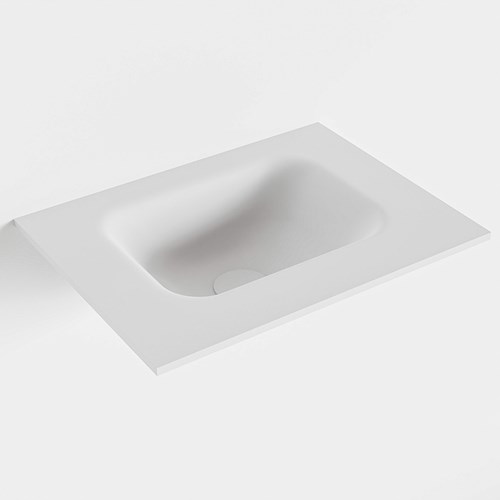 LEX Talc solid surface inleg wastafel voor toiletmeubel 40cm. Positie wasbak midden