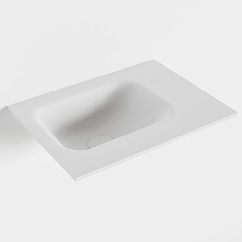 LEX Talc solid surface inleg wastafel voor toiletmeubel 40cm. Positie wasbak links
