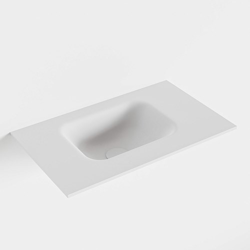 LEX Talc solid surface inleg wastafel voor toiletmeubel 50cm. Positie wasbak links