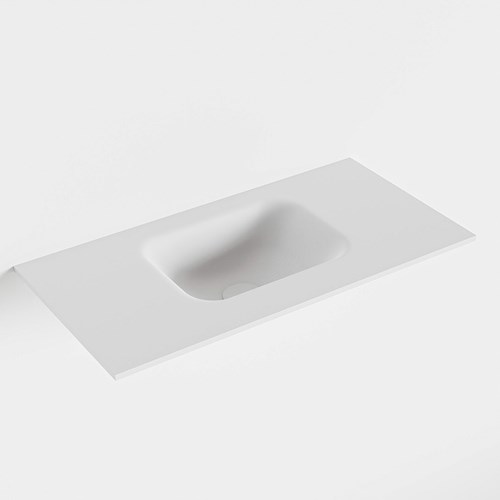 LEX Talc solid surface inleg wastafel voor toiletmeubel 60cm. Positie wasbak midden