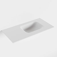 LEX Talc solid surface inleg wastafel voor badmeubel 61cm. Positie wasbak rechts