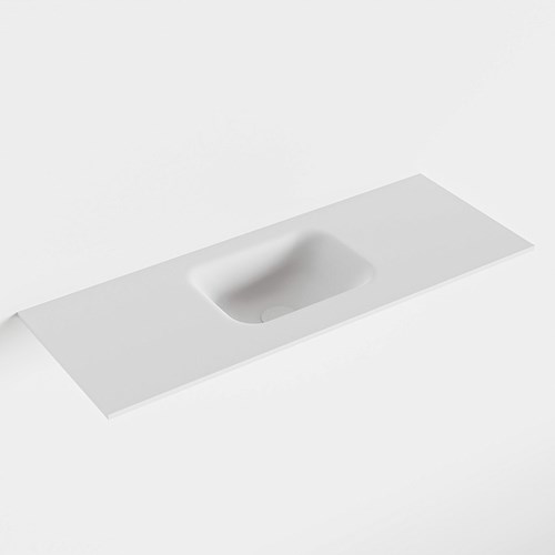 LEX Talc solid surface inleg wastafel voor toiletmeubel 80cm. Positie wasbak midden