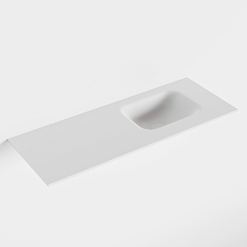LEX Talc solid surface inleg wastafel voor toiletmeubel 80cm. Positie wasbak rechts