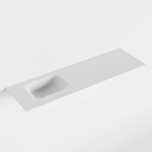 LEX Talc solid surface inleg wastafel voor toiletmeubel 100cm. Positie wasbak links
