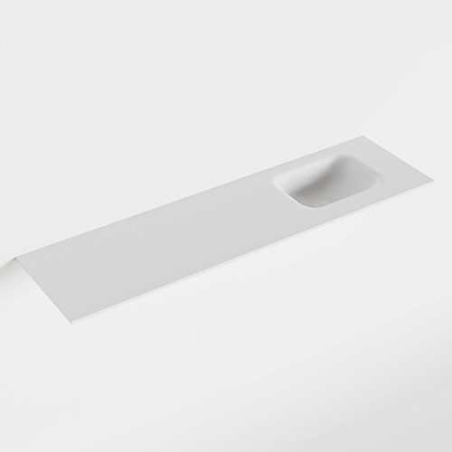 LEX Talc solid surface inleg wastafel voor toiletmeubel 110cm. Positie wasbak rechts