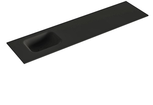 LEX Urban solid surface inleg wastafel voor toiletmeubel 120cm. Positie wasbak links