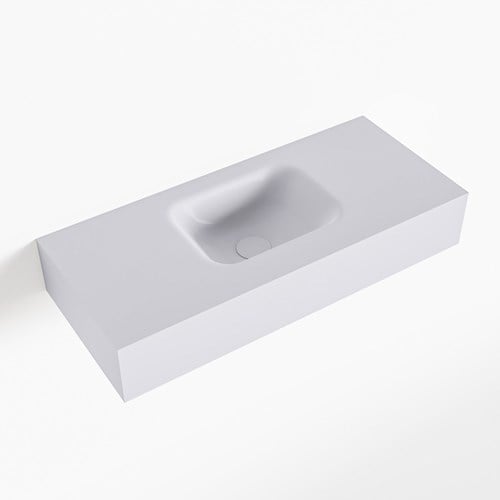LEX Cale vrijhangende solid surface wastafel 70cm. Positie wasbak midden